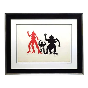 1970s Alexander Calder "Les Folles De Suche" Hand Signed Lithograph