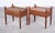 Brutalist Oak Nightstands attributed to Henning Kjærnulf, 1970s, Set of 2 For Sale - Image 4 of 9