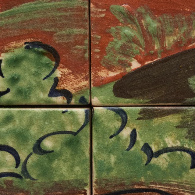 Ceramic Mid-Century Modern Hand-Painted Ceramic Artwork by Diaz Costa, 1960s For Sale - Image 7 of 11