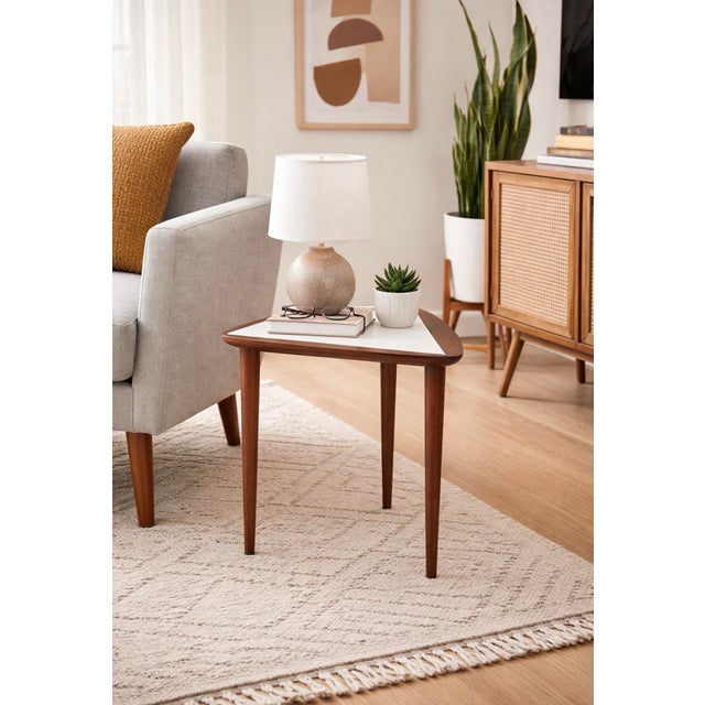 Arthur Umanoff Walnut Side Table, Denmark, 20th Century Mid-century modern side table attributed to Arthur Umanoff....