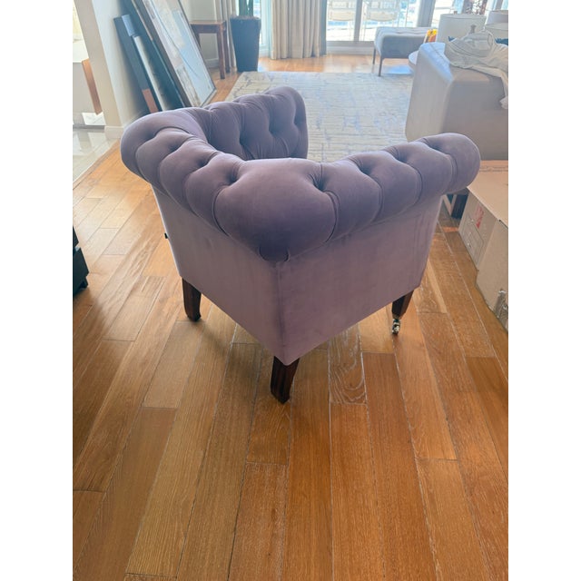 David Linley David Linley Wesselton Chair in Lavender For Sale - Image 4 of 6