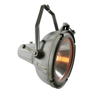 Vintage Industrial Dutch Clear Glass Spotlight from Industria Rotterdam For Sale