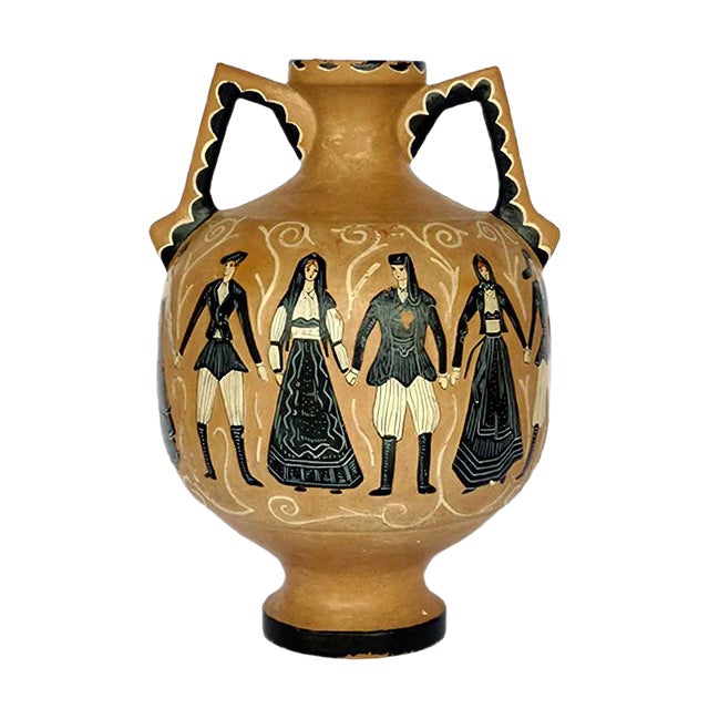 Dorgali Sardinia Ceramic Vase by Paolo Loddo, 1950s For Sale