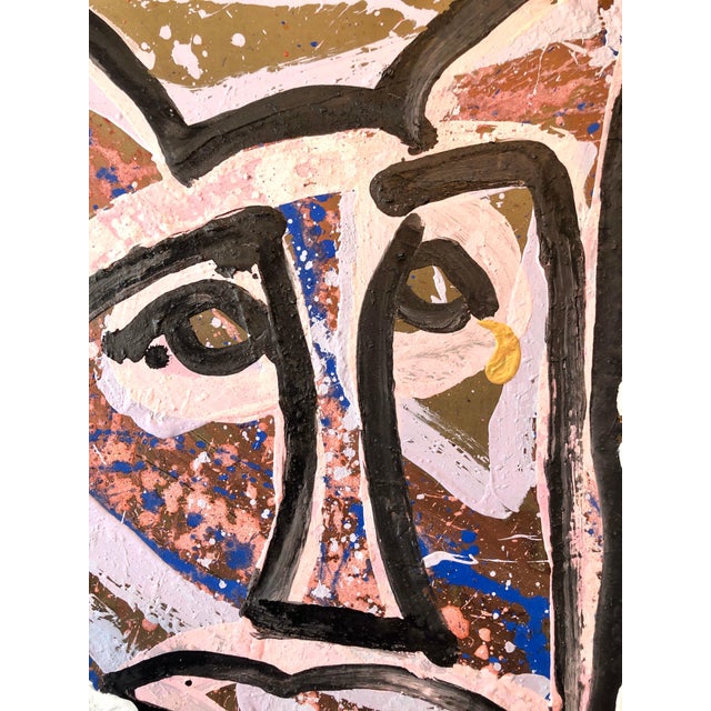 Robin Winters (b. 1950) hand signed; 1986. Acrylic, rhoplex and powdered pigment on screenprint Dimensions: 36”h, 32”w...