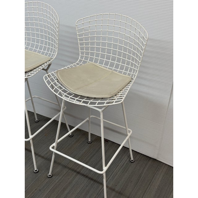 Knoll Harry Bertoia for Knoll Bar Stools, Pair For Sale - Image 4 of 14