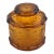 1960s Indiana Sandwich Glass Tiara Amber Canister & Lid For Sale
