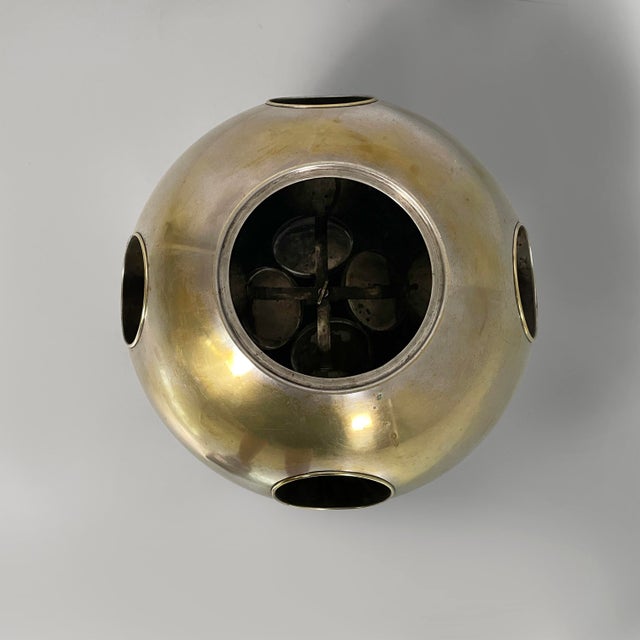Italian Art Deco Brass Bottle Holder, 1930s For Sale - Image 4 of 15