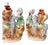 Rare pair of Staffordshire girls riding on zebras spill vases // hand-painted English antique // collectible // English country decor For Sale