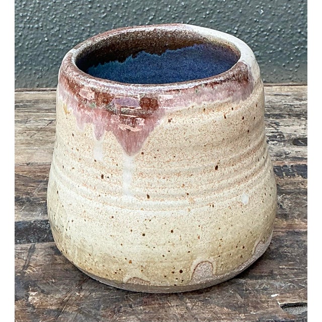 Vintage Original Studio Pottery Vase For Sale - Image 9 of 12