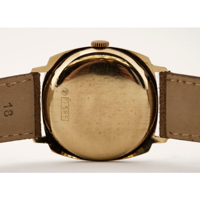 Vintage 14K Gold Automatic Watch by Exquisit, 1970s For Sale - Image 11 of 13