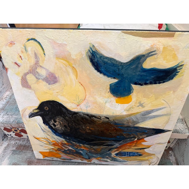 “Nesting” Ravens Painting by LWren Walraven For Sale - Image 12 of 13
