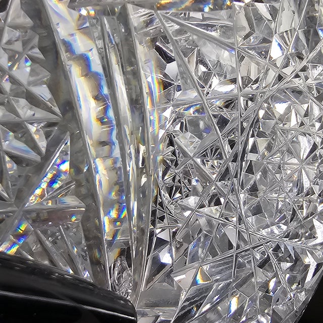 Abp American Brilliant Cut Glass Bowl Stars Arches Sawtooth 8.125" For Sale - Image 9 of 9