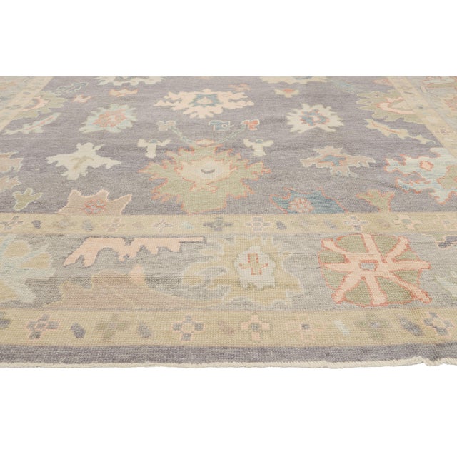Contemporary Turkish Oushak Rug, 09'02 X 11'10 For Sale - Image 4 of 10