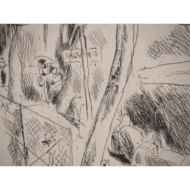Gus Bofa, Fauverie at the Jardin Des Plantes, Original Engraving For Sale - Image 4 of 6