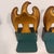 Vintage Gold Wooden Eagle Bookends Pair Speckled Base Americana Office Decor For Sale - Image 6 of 15