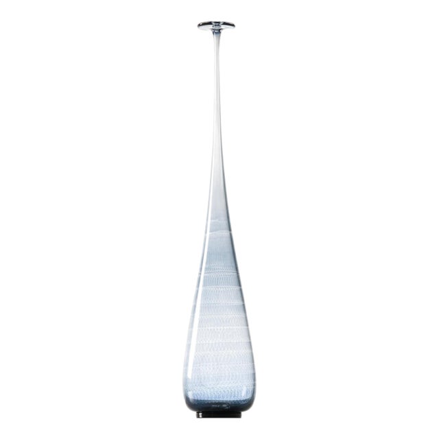 Scandinavian Modern Vase in Glass by Nils Landberg, 1964 For Sale