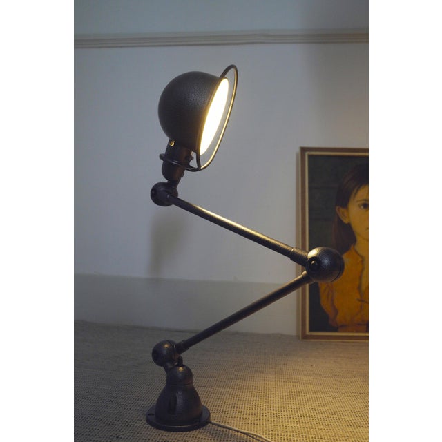 Two Arm Wall Lamp Industrial Adjustable Sconce Hammered Metallic Grey Silver Finish by Jielde, 2010s For Sale - Image 6 of 18