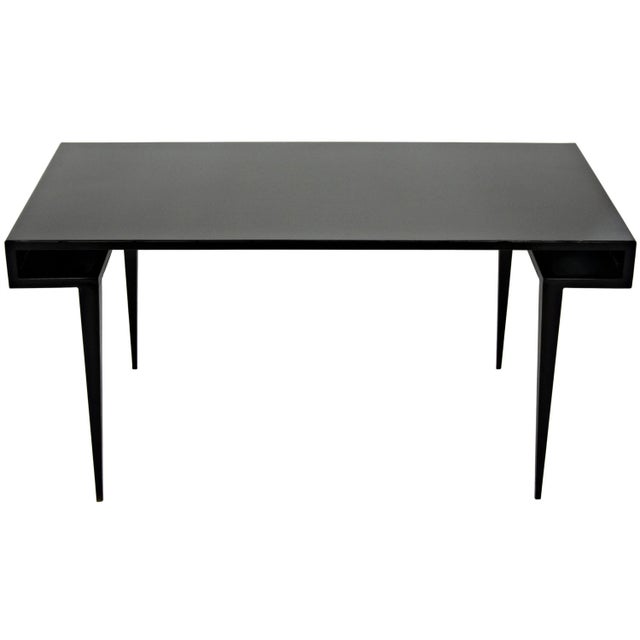 Contemporary NOIR Stiletto Desk, Black Metal For Sale - Image 3 of 6