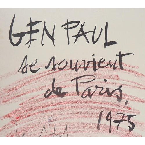 Paper Gen Paul, Remembers Paris, 1975, Print For Sale - Image 7 of 8