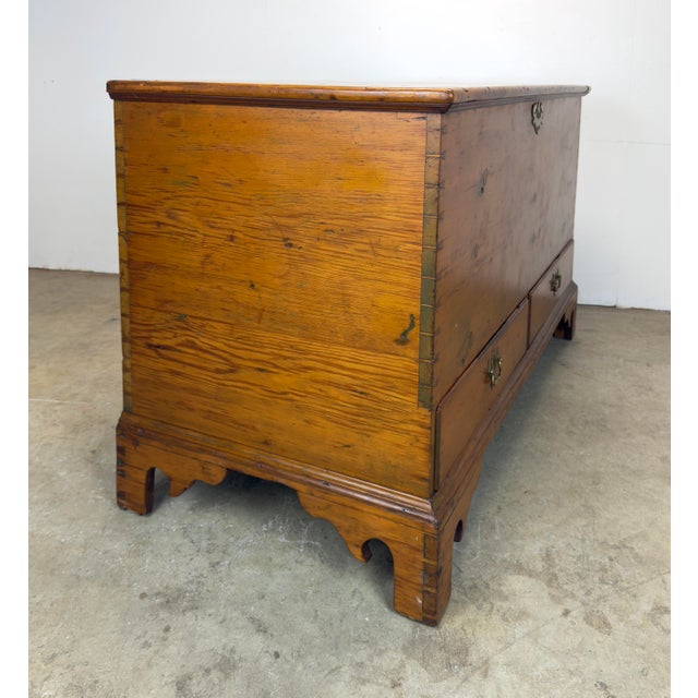 Late 18th Century American Queen Anne Style Pine Blanket Chest Pennsylvania For Sale - Image 11 of 12