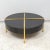 Mid-Century Ebonized Coffee Table with Brass Decoration