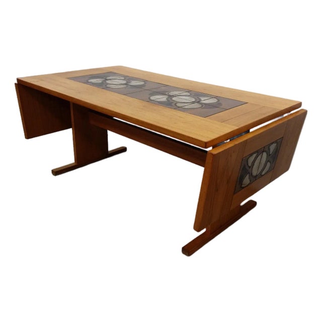 Vintage Danish Modern Teak Extendable Dining Table For Sale