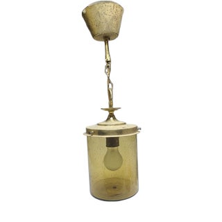 Art Deco Pendant Lamp, Former Czechoslovakia, 1970s For Sale