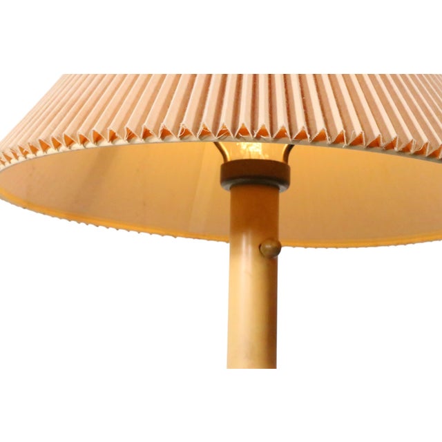 Mid 20th Century Classical Revival Brass Desk Lamp With Original Pleated Shade For Sale - Image 15 of 15