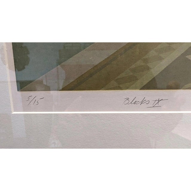 1970s Minimalist Modern Liminal Space Lithograph by Lynne Clibanoff 1970s For Sale - Image 5 of 6
