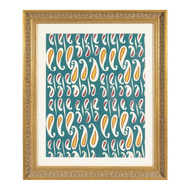 Abstract Gouache Painting by Walter Stomps For Sale