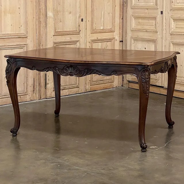 Antique French Walnut Regence Style Dining Table For Sale - Image 13 of 13