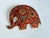 Metal Vintage 1970s Red Enameled Brass Elephant Charm For Sale - Image 7 of 7