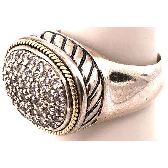 18 Karat Two-Tone Gold Effy Fashion Ring With Diamonds, Size 7.75 For Sale In New York - Image 6 of 12