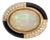5.3Ct Natural Opal Ring With Diamond Accents in Solid 14k Gold – Oval Cut, Size 6.75 For Sale