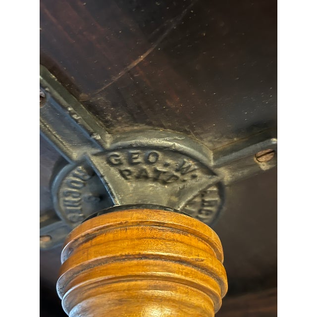 Copper Antique 19th-Century George W. Archer Victorian Piano Stool With Cast Iron Swivel For Sale - Image 8 of 12