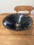 Black Large Vintage Kanji Chinese Porcelain Calligraphy Bowl For Sale - Image 8 of 10