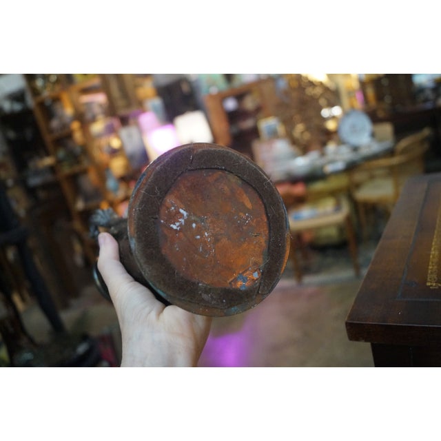 Early 20th Century French Art Nouveau Bronze Cherub Vases - A Pair For Sale - Image 11 of 12