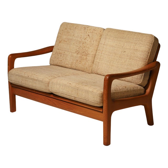 Danish Sofa in Teak Two-Seater by Juul Kristensen Vintage, 1950 For Sale