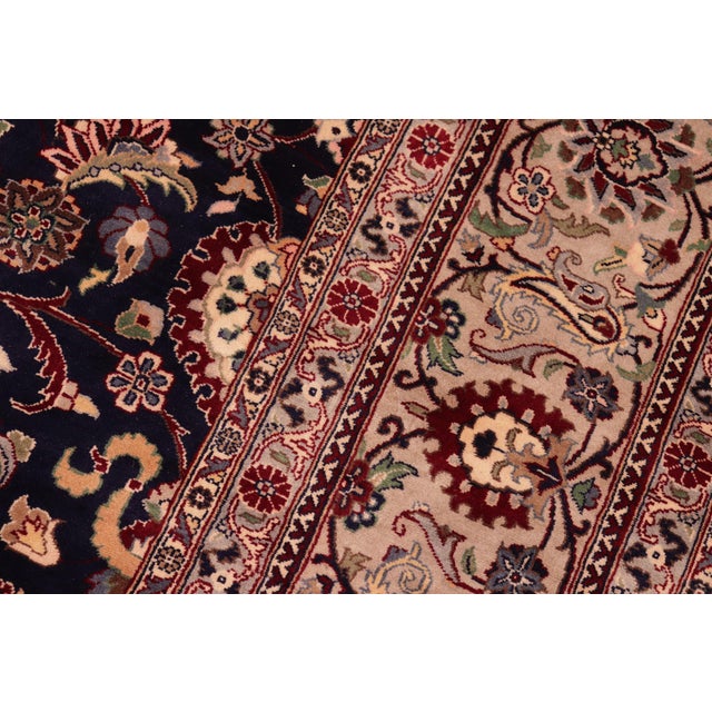 1900 - 1909 Floral 1990's Pak-Persian Blue/Gray Wool Rug - 8'2'' X 10'0'' For Sale - Image 5 of 9