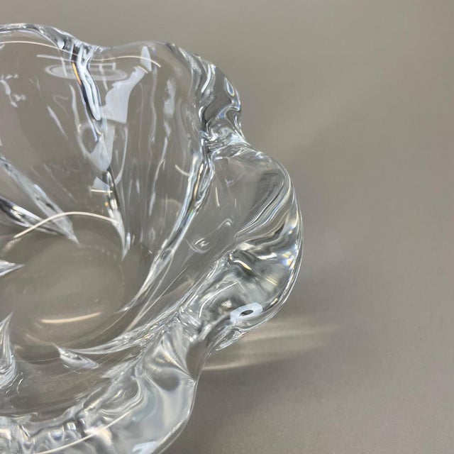 Large Floral Glass Shell Ashtray from Orrefors, Sweden, 1970s For Sale - Image 8 of 17