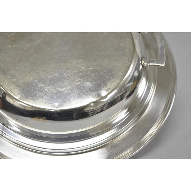 Vintage Victorian Silver Plated 10" Round Covered Vegetable Serving Dish For Sale - Image 11 of 15
