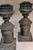 For your consideration. . . A rare pair of ornate patinated heavy cast bronze metal and marble hurricane candle holders...