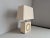 Sublime sculptural lamp in white stone in the Albert Tormos style, magnificently sculpted in the mass in the 60s The...
