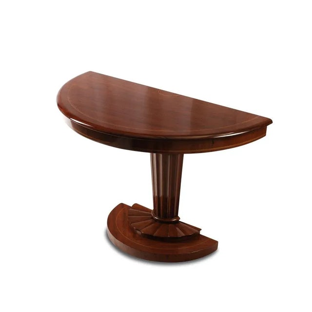 Northern Germany around 1880/1900 Biedermeier style Schellack hand polished, fully restored Mahogany with fine thread...