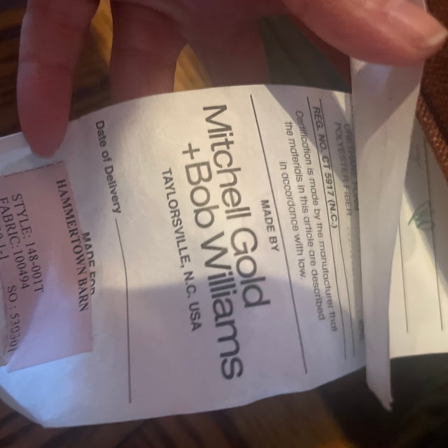 Wood Red Mitchell Gold Sette For Sale - Image 7 of 7