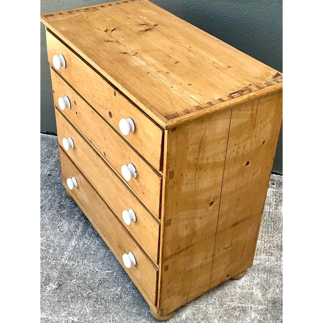 Vintage Primitive Pine Chest of Drawers For Sale - Image 9 of 12