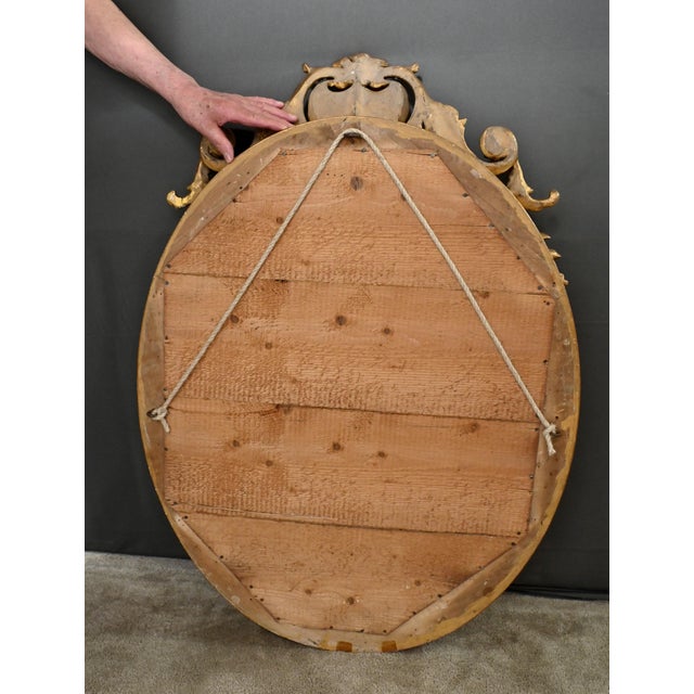 Large Louis XV Gilded Wood Mirror For Sale - Image 12 of 14