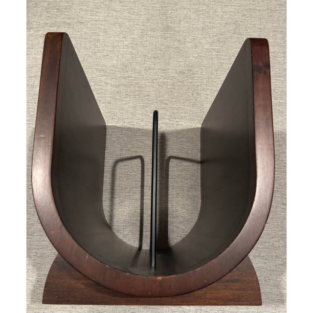 Frontgate ModernVintage Teak U-Shaped Magazine Holder For Sale - Image 11 of 11