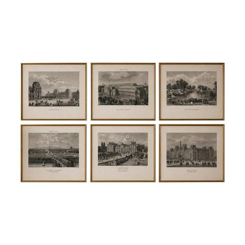 Paris Views: Louvre, Concorde, 1855, Engravings, Set of 6 For Sale - Image 9 of 9