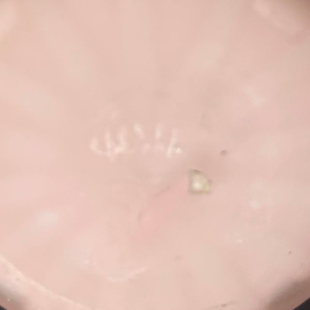 Antique Victorian Pink Satin Art Glass Vase Coralene Floral Bee Butterfly 6” For Sale - Image 10 of 10